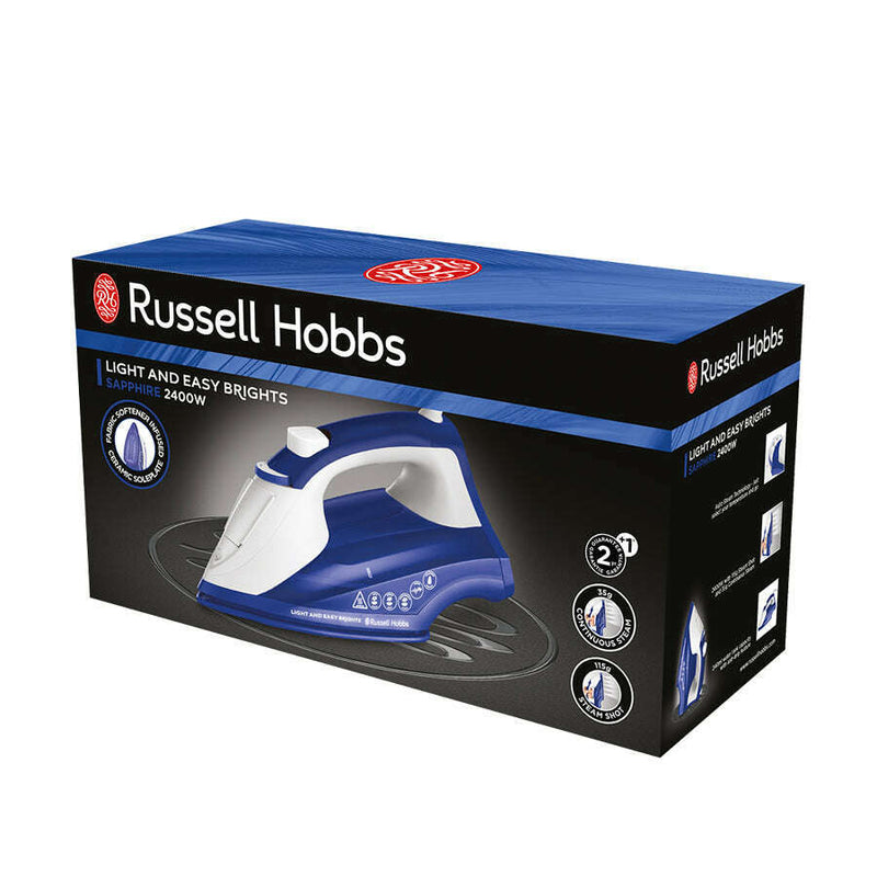 Light & Easy Brights Sapphire Iron Ironing Machine Light & Easy Brights Sapphire Iron Light & Easy Brights Sapphire Iron Russell Hobbs