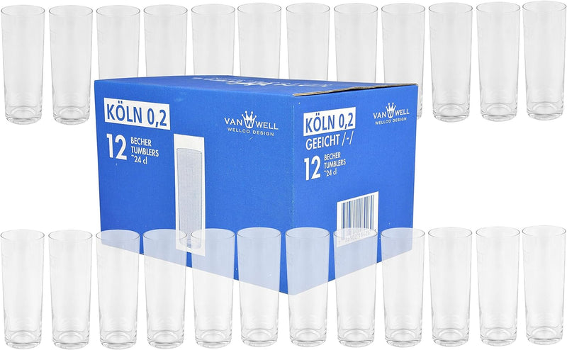 Dozen - Koln 0.2L Glass (24cl) Outlet Dozen - Koln 0.2L Glass (24cl) Dozen - Koln 0.2L Glass (24cl) VanWell