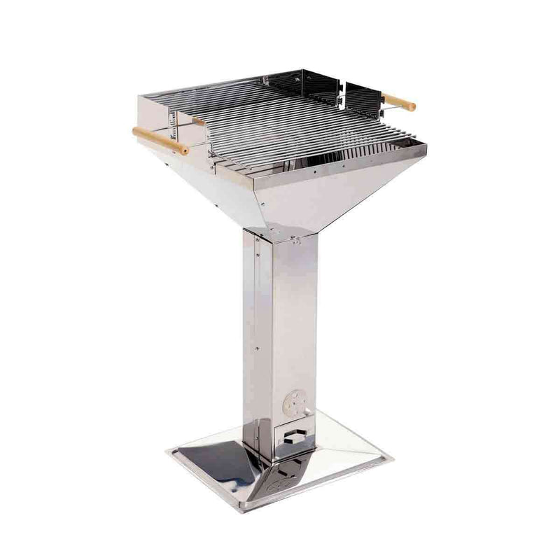 Stainless Steel Pedestal BBQ (Sqaure) Outdoor Barbque Stainless Steel Pedestal BBQ (Sqaure) Stainless Steel Pedestal BBQ (Sqaure) Landmann