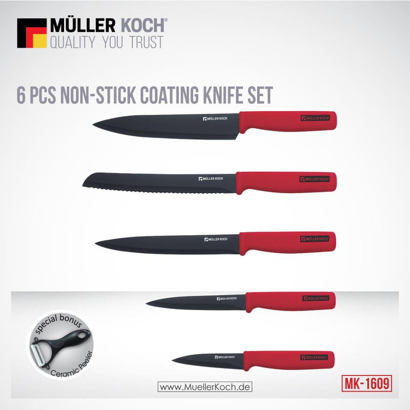 6 Pieces Non-Stick Coating Kitchen Tools Set knives set 6 Pieces Non-Stick Coating Kitchen Tools Set 6 Pieces Non-Stick Coating Kitchen Tools Set Muller Koch