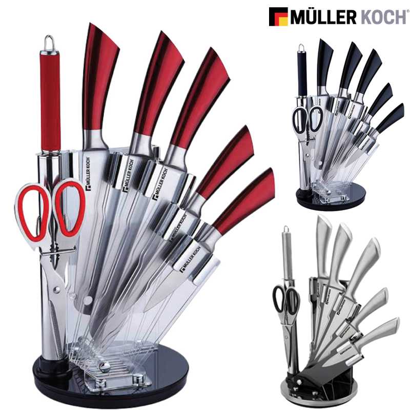 8 Pcs Kitchen Set With Acrylic Stand knives set 8 Pcs Kitchen Set With Acrylic Stand 8 Pcs Kitchen Set With Acrylic Stand Muller Koch