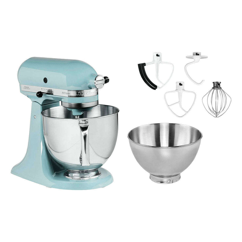 4.8L Artisan Stand Mixer, Ice Blue + Poring Shield & Extra Bowl Food Mixers & Blenders 4.8L Artisan Stand Mixer, Ice Blue + Poring Shield & Extra Bowl 4.8L Artisan Stand Mixer, Ice Blue + Poring Shield & Extra Bowl KitchenAid