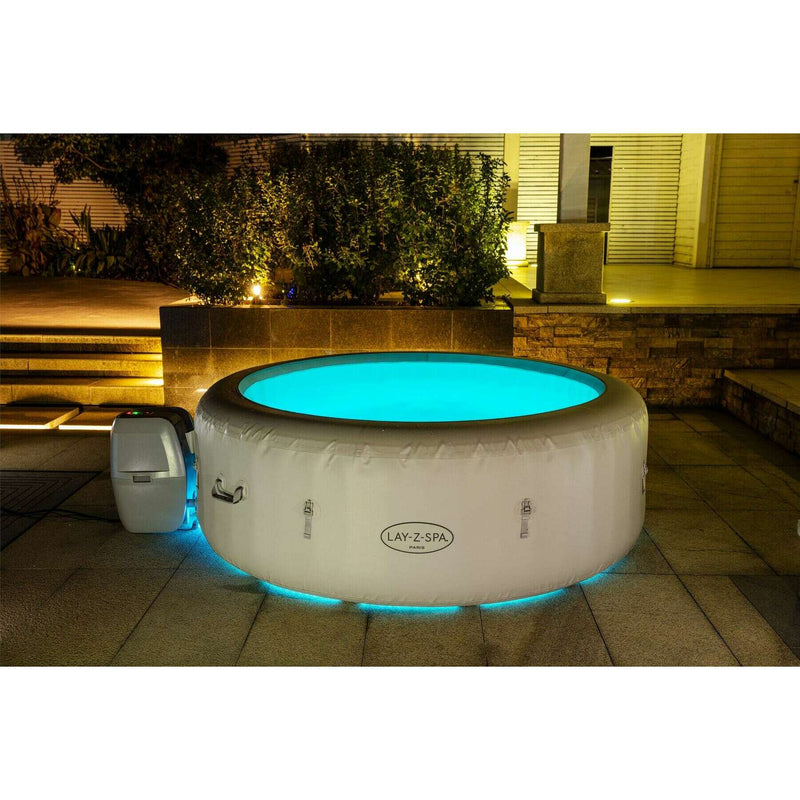 Lay-Z-Spa Paris AirJet Spa with LED 196x66cm, 4-6 persons Spa Bubble Pools Lay-Z-Spa Paris AirJet Spa with LED 196x66cm, 4-6 persons Lay-Z-Spa Paris AirJet Spa with LED 196x66cm, 4-6 persons Bestway