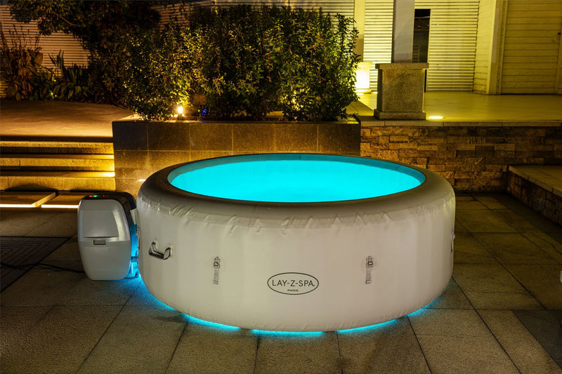 Lay-Z-Spa Paris AirJet Spa with LED 196x66cm, 4-6 persons Spa Bubble Pools Lay-Z-Spa Paris AirJet Spa with LED 196x66cm, 4-6 persons Lay-Z-Spa Paris AirJet Spa with LED 196x66cm, 4-6 persons Bestway