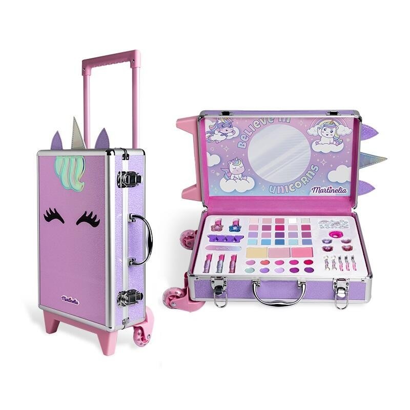 Unicorn Trolley Suitcase Make-Up Set