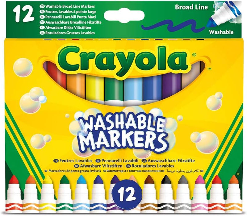 12 Washable Markers, Broad Line Art & Crafts 12 Washable Markers, Broad Line 12 Washable Markers, Broad Line Crayola