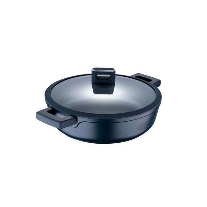 Shallow Pot, Cast Aluminum Indigo Casserole Shallow Pot, Cast Aluminum Indigo Shallow Pot, Cast Aluminum Indigo MasterChef