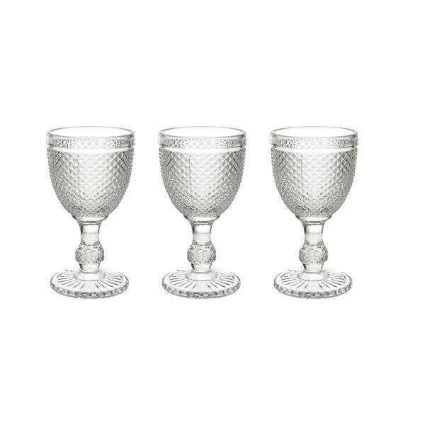 Set of 3 Goblet Glasses- transparent Glass cups Set of 3 Goblet Glasses- transparent Set of 3 Goblet Glasses- transparent Tognana