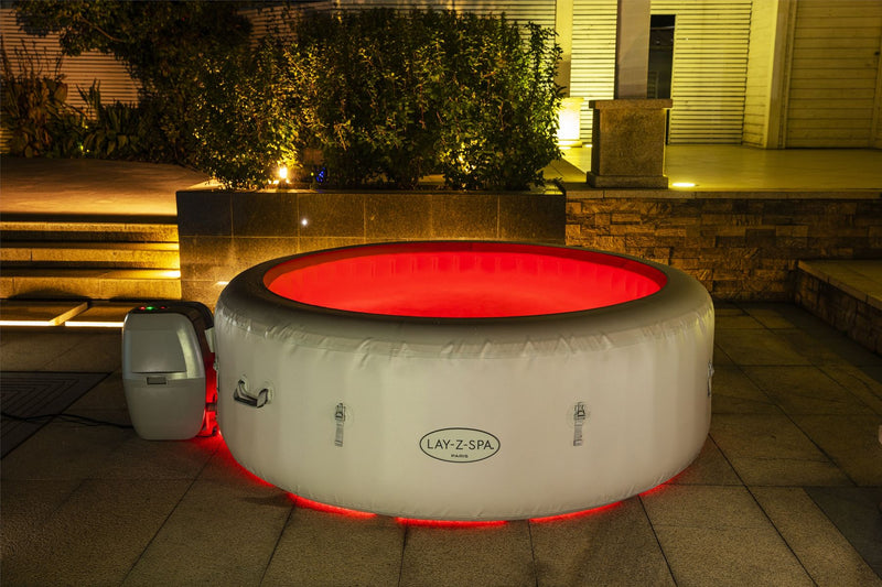 Lay-Z-Spa Paris AirJet Spa with LED 196x66cm, 4-6 persons Spa Bubble Pools Lay-Z-Spa Paris AirJet Spa with LED 196x66cm, 4-6 persons Lay-Z-Spa Paris AirJet Spa with LED 196x66cm, 4-6 persons Bestway