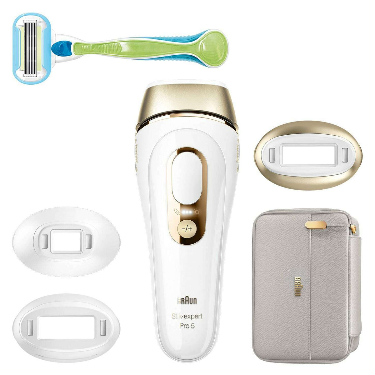 Silk Expert Pro 5 IPL With Wide Head, Precision Head, Venus Razor & So
