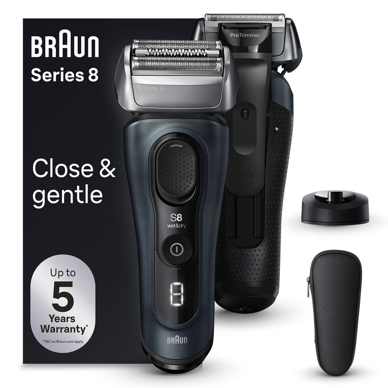 Series 8 Wet & Dry Shaver With Charging Stand & Travel Case Grooming Kit Series 8 Wet & Dry Shaver With Charging Stand & Travel Case Series 8 Wet & Dry Shaver With Charging Stand & Travel Case Braun