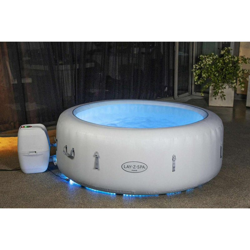 Lay-Z-Spa Paris AirJet Spa with LED 196x66cm, 4-6 persons Spa Bubble Pools Lay-Z-Spa Paris AirJet Spa with LED 196x66cm, 4-6 persons Lay-Z-Spa Paris AirJet Spa with LED 196x66cm, 4-6 persons Bestway