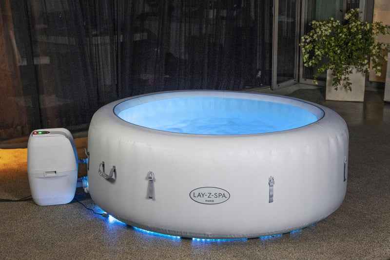 Lay-Z-Spa Paris AirJet Spa with LED 196x66cm, 4-6 persons Spa Bubble Pools Lay-Z-Spa Paris AirJet Spa with LED 196x66cm, 4-6 persons Lay-Z-Spa Paris AirJet Spa with LED 196x66cm, 4-6 persons Bestway