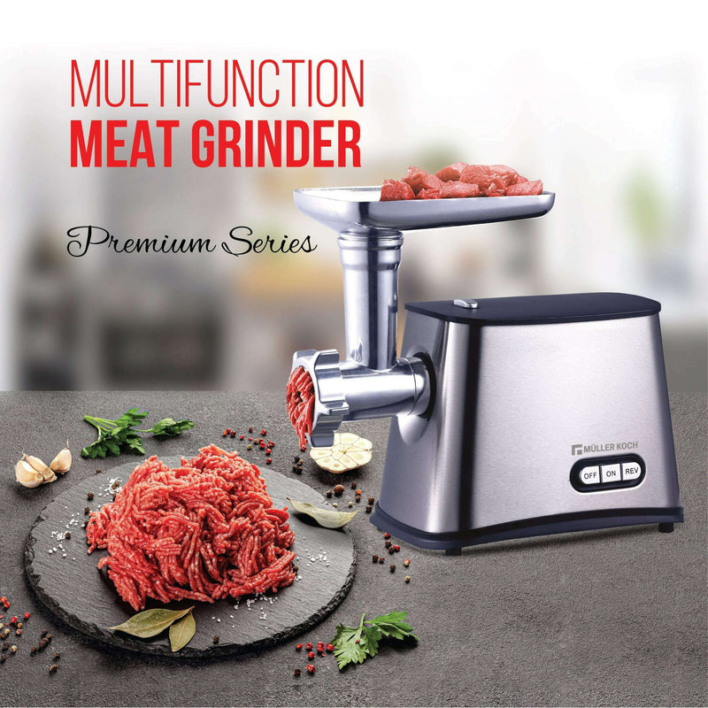 Stainless Steel Meat Grinder – 1200W meat mincers Stainless Steel Meat Grinder – 1200W Stainless Steel Meat Grinder – 1200W Muller Koch