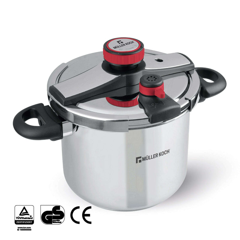 Stainless Steel Pressure Cooker – 6L Pressure cooker Stainless Steel Pressure Cooker – 6L Stainless Steel Pressure Cooker – 6L Muller Koch