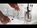 EasyStore™ Luxe Stainless-steel Toothbrush Caddy