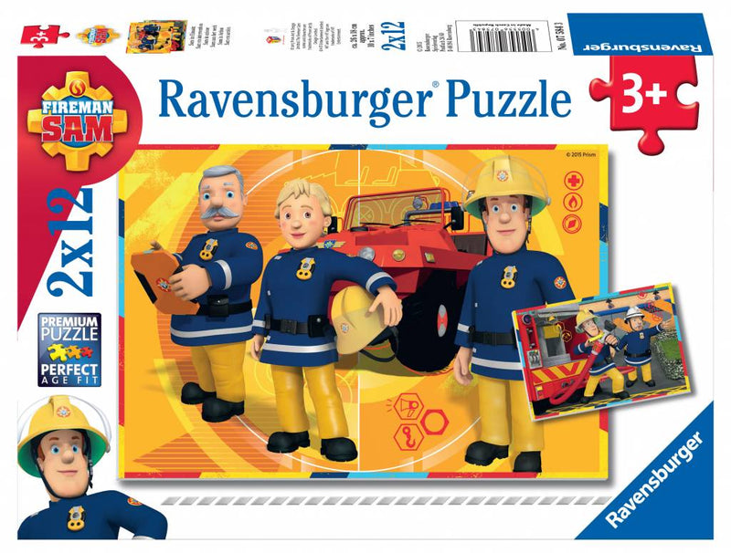 2x 12 Pieces Puzzle, Fireman SAM in action  2x 12 Pieces Puzzle, Fireman SAM in action 2x 12 Pieces Puzzle, Fireman SAM in action The German Outlet