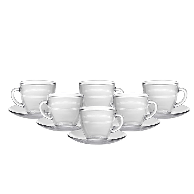 Gignogne Set of 6 (6 Cups & 6 Saucers) Glass cups Gignogne Set of 6 (6 Cups & 6 Saucers) Gignogne Set of 6 (6 Cups & 6 Saucers) Duralex