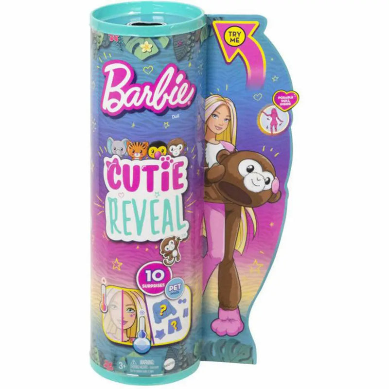 Cutie Reveal Jungle Series Fashion Doll with Monkey Plush Costume Barbie Cutie Reveal Jungle Series Fashion Doll with Monkey Plush Costume Cutie Reveal Jungle Series Fashion Doll with Monkey Plush Costume Barbie