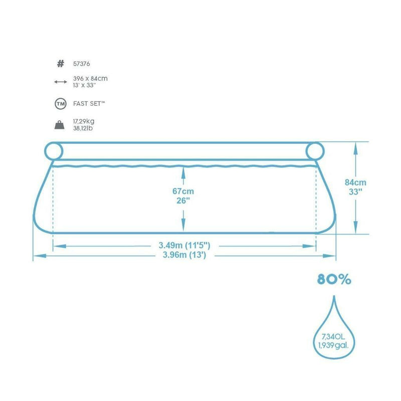 Pool Set Fast 3.96 m x 84 cm home pool Pool Set Fast 3.96 m x 84 cm Pool Set Fast 3.96 m x 84 cm Bestway