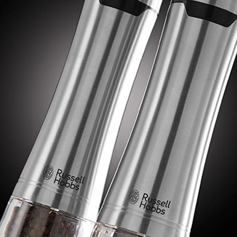 Stainless Steel Salt & Pepper Grinder Salt & Pepper Shakers Stainless Steel Salt & Pepper Grinder Stainless Steel Salt & Pepper Grinder Russell Hobbs