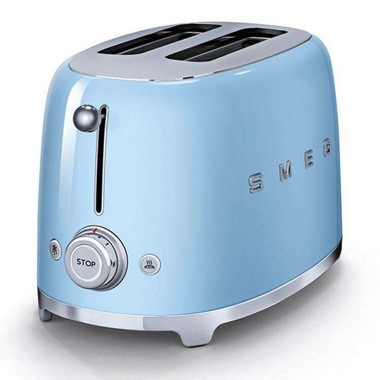 Toaster 2 slice, Pastel Blue Toasters Toaster 2 slice, Pastel Blue Toaster 2 slice, Pastel Blue Smeg