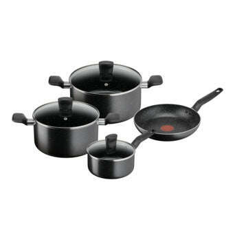 SuperCook Dark Stone 7 Pieces Set - Mineralia Cooking set SuperCook Dark Stone 7 Pieces Set - Mineralia SuperCook Dark Stone 7 Pieces Set - Mineralia Tefal