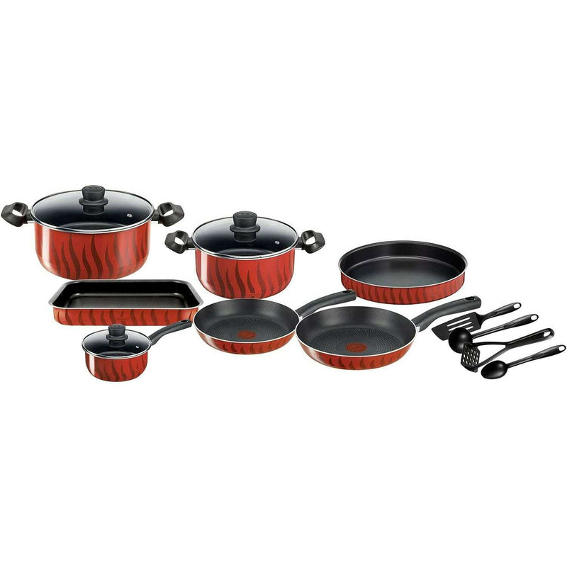 Tempo Flame 14 Piece Cooking Set, Aluminium Cooking set Tempo Flame 14 Piece Cooking Set, Aluminium Tempo Flame 14 Piece Cooking Set, Aluminium Tefal