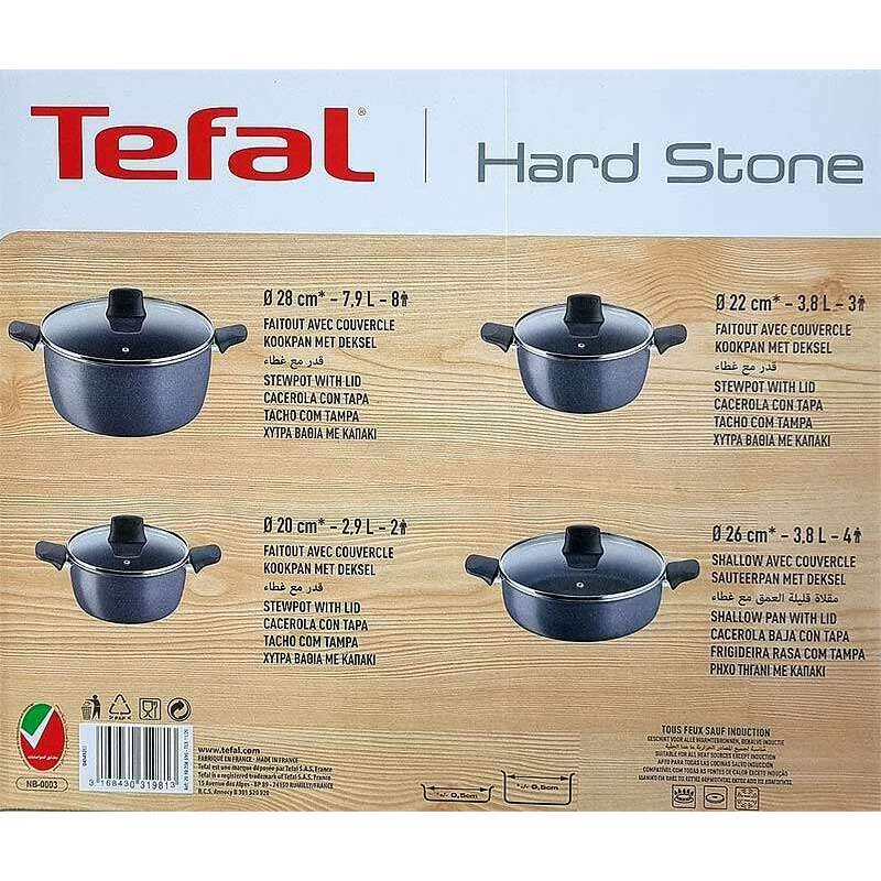 G6 Hard Stone - 8pcs Set Cookware Sets G6 Hard Stone - 8pcs Set G6 Hard Stone - 8pcs Set Tefal