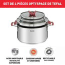 Opti’Space Stainless steel 3 Casserole Set Cooking set Opti’Space Stainless steel 3 Casserole Set Opti’Space Stainless steel 3 Casserole Set Tefal