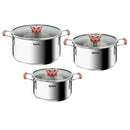 Opti’Space Stainless steel 3 Casserole Set Cooking set Opti’Space Stainless steel 3 Casserole Set Opti’Space Stainless steel 3 Casserole Set Tefal