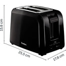 Vita 2-Slice Toaster, 800W, Black Toaster Vita 2-Slice Toaster, 800W, Black Vita 2-Slice Toaster, 800W, Black Tefal