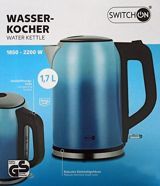 1.7L Blue Kettle Outlet 1.7L Blue Kettle 1.7L Blue Kettle Switch On