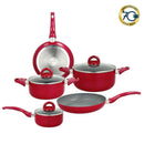The German Outlet, Tognana, Matt Red Hermes- Cooking Set- 8 Pieces