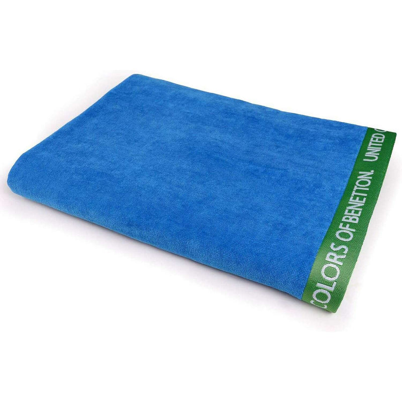 Beach Towel 90x160cm, Blue 420GSM Velour Cotton Bathroom Towels Beach Towel 90x160cm, Blue 420GSM Velour Cotton Beach Towel 90x160cm, Blue 420GSM Velour Cotton United Colors of Benetton