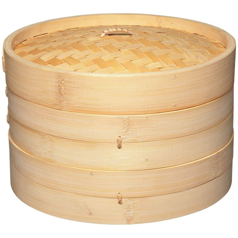 Oriental Large Two Tier Bamboo Steamer Food Steamers Oriental Large Two Tier Bamboo Steamer Oriental Large Two Tier Bamboo Steamer KitchenCraft