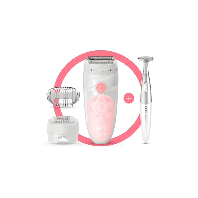 Silk-épil 5-820 Wet & Dry Epilator with 3 Extras Hair Removal Silk-épil 5-820 Wet & Dry Epilator with 3 Extras Silk-épil 5-820 Wet & Dry Epilator with 3 Extras Braun