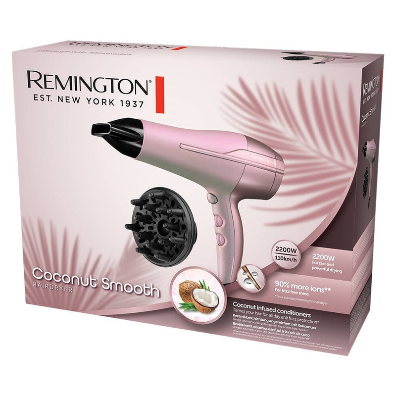 Coconut Smooth Hairdryer Hair Dryers Coconut Smooth Hairdryer Coconut Smooth Hairdryer Remington
