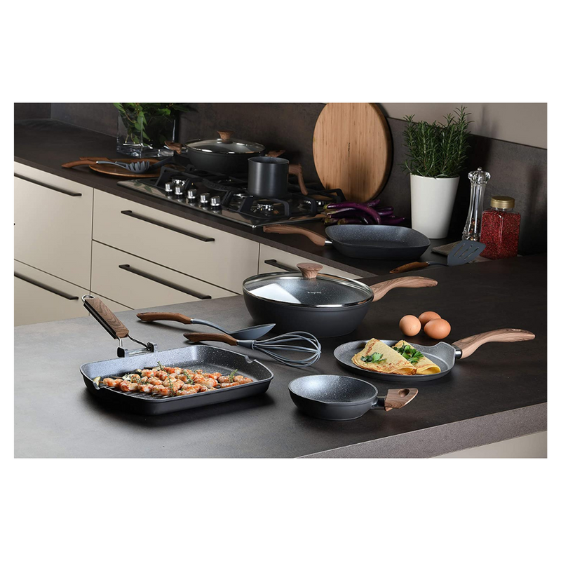 8-Piece Great Stone Forged Aluminium Cookware Sets 8-Piece Great Stone Forged Aluminium 8-Piece Great Stone Forged Aluminium Tognana