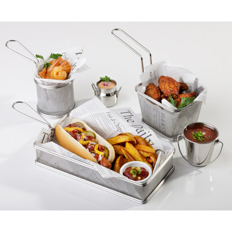 Fry Basket- Silver- Tray shape The Chefs Warehouse by MG Fry Basket- Silver- Tray shape Fry Basket- Silver- Tray shape The Chefs Warehouse by MG