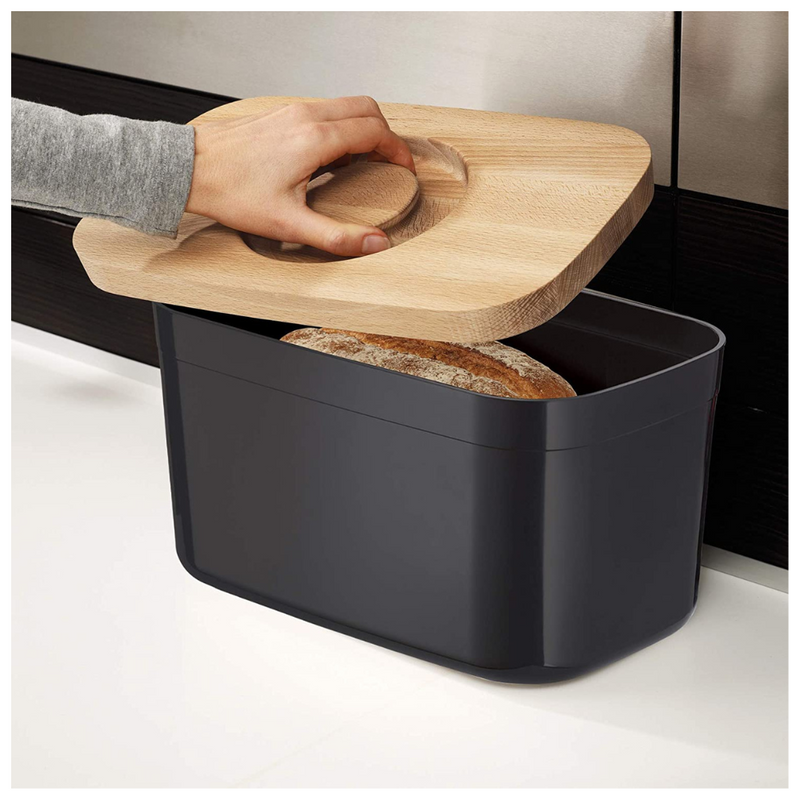 Bread Bin with Cutting Board Lid-Black Bread Boxes & Bags Bread Bin with Cutting Board Lid-Black Bread Bin with Cutting Board Lid-Black Joseph Joseph