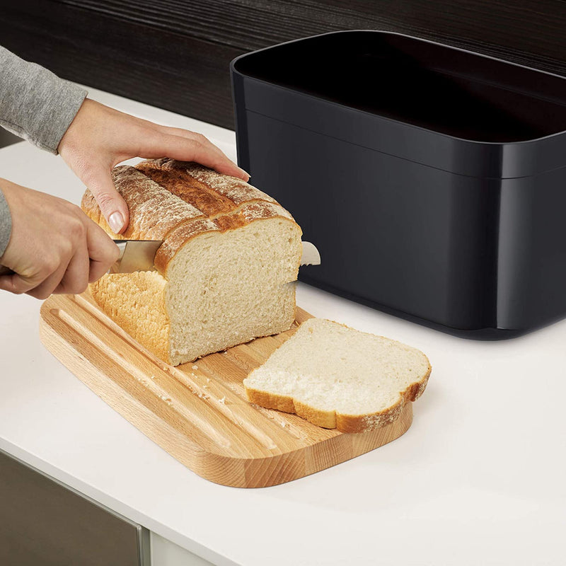 Bread Bin with Cutting Board Lid-Black Bread Boxes & Bags Bread Bin with Cutting Board Lid-Black Bread Bin with Cutting Board Lid-Black Joseph Joseph