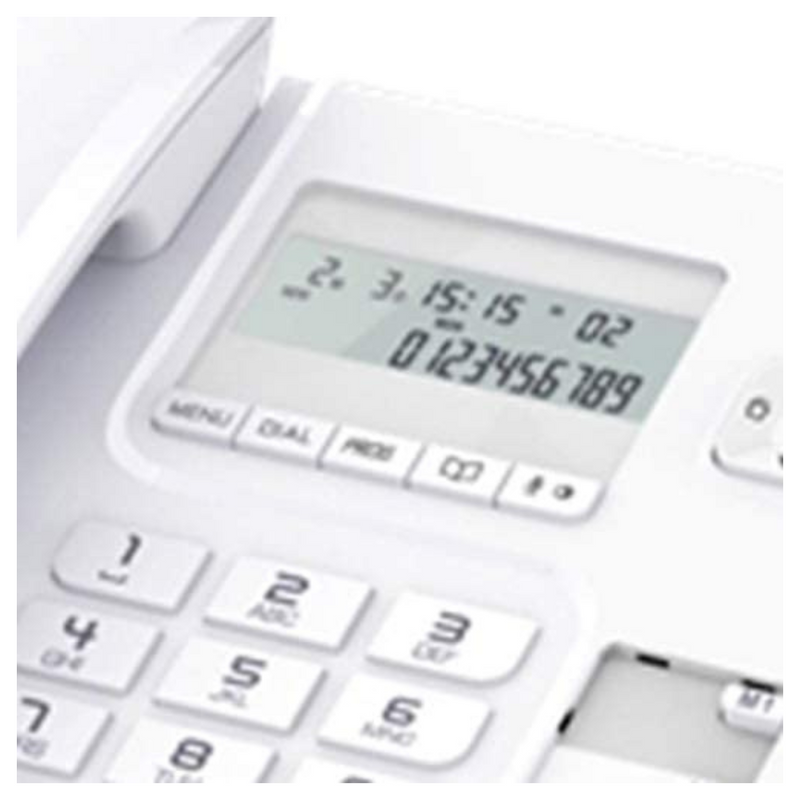 Corded Phone with Caller Id - White  Corded Phone with Caller Id - White Corded Phone with Caller Id - White Alcatel