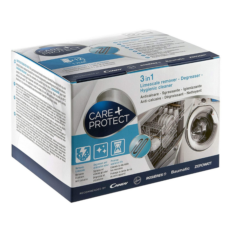 Care + Protect 3 in 1 Washing Machines & Dishwasher Cleaner & Descaler Household Cleaning Supplies Care + Protect 3 in 1 Washing Machines & Dishwasher Cleaner & Descaler Care + Protect 3 in 1 Washing Machines & Dishwasher Cleaner & Descaler Hoover