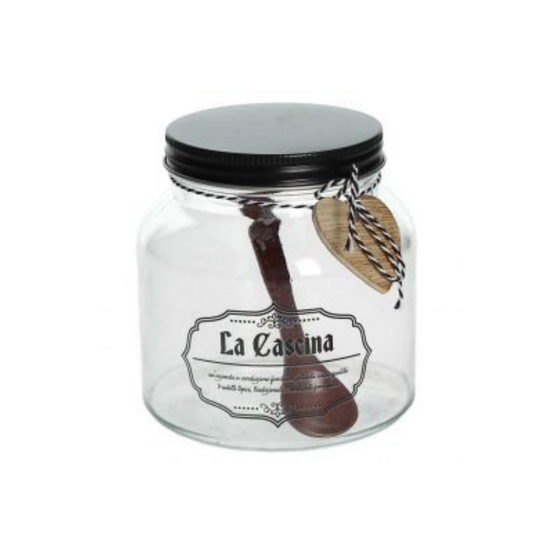 Jar with Lid + Spoon Glass jars Jar with Lid + Spoon Jar with Lid + Spoon Tognana