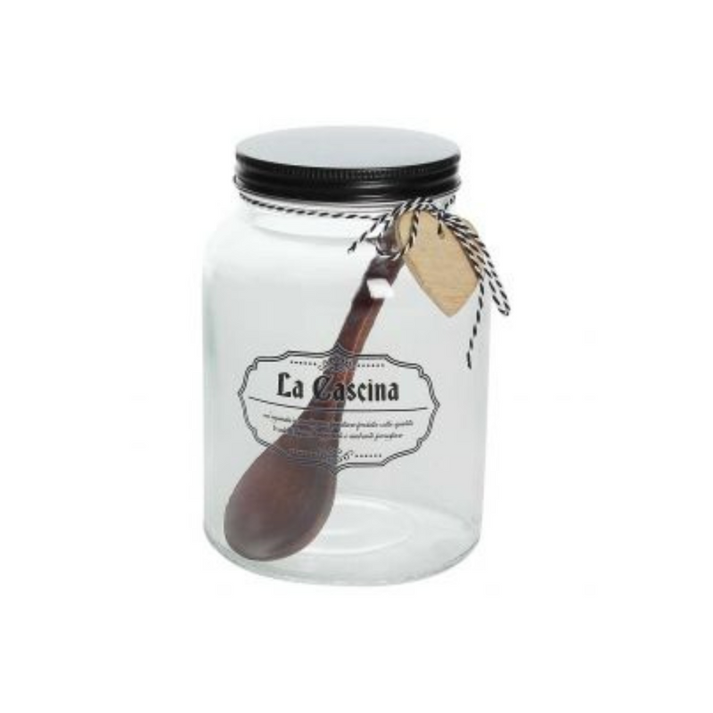 Jar with Lid + Spoon Glass jars Jar with Lid + Spoon Jar with Lid + Spoon Tognana