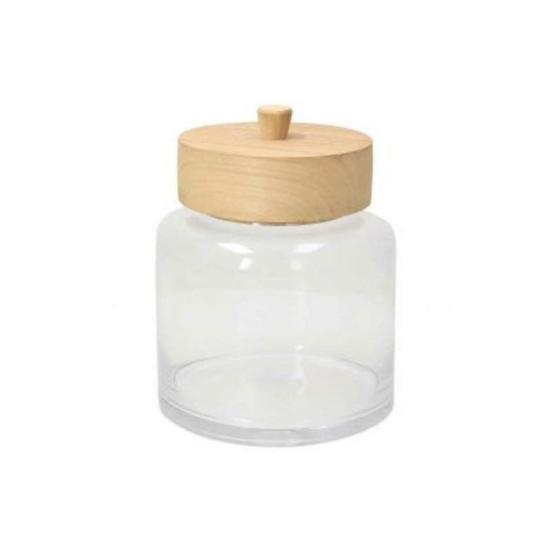 Jar with Wooden Lid Glass jars Jar with Wooden Lid Jar with Wooden Lid Tognana