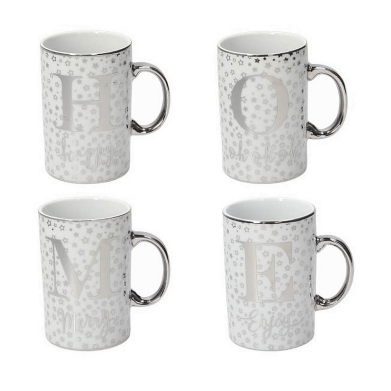 Set of 4 Christmas Mugs Coffee & Tea Cups Set of 4 Christmas Mugs Set of 4 Christmas Mugs Tognana