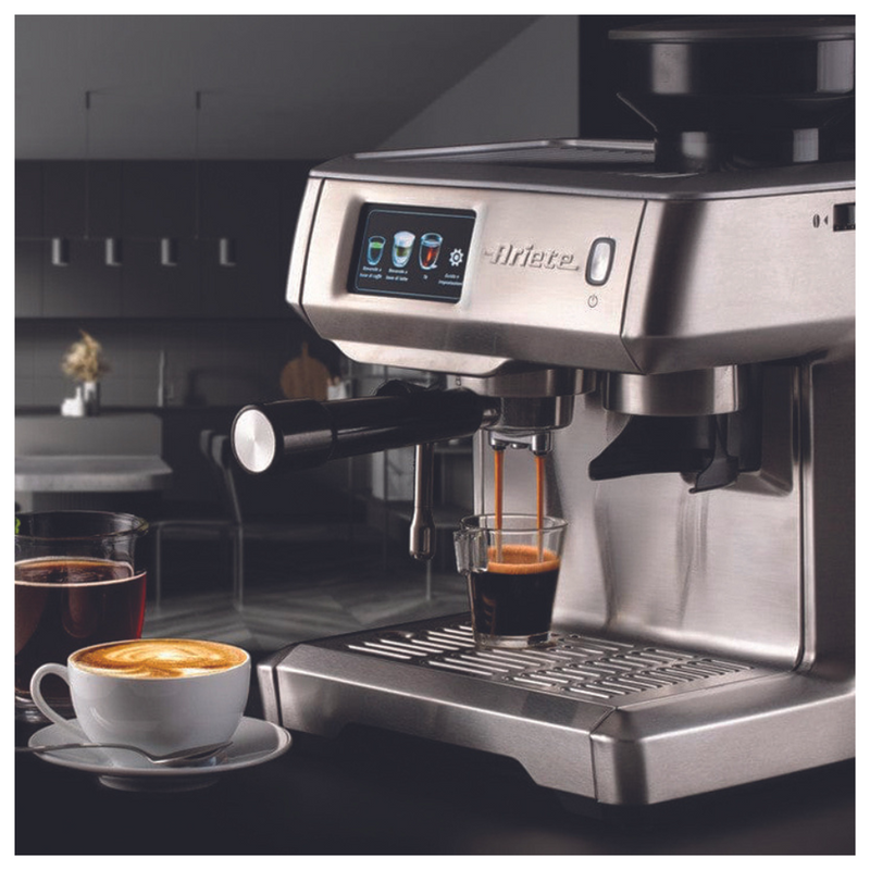 Metal Espresso Machine W/ Grinder Coffee Makers & Espresso Machines Metal Espresso Machine W/ Grinder Metal Espresso Machine W/ Grinder Ariete