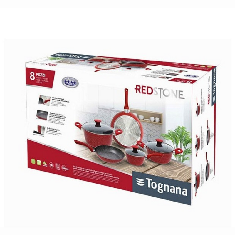 Red Stone Marble Cooking Set Cooking Pot Red Stone Marble Cooking Set Red Stone Marble Cooking Set Tognana
